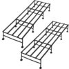 Modern Indoor & Outdoor Iron Planter Stand/Flower Shelf Display Rack Modern Indoor & Outdoor Iron Planter Stand/Flower Shelf Display Rack Holder for Garden/Balcony/Flower Pot Stand for Corner Display/Window Planted Stand (23.5" x 9"x 4", Set of 2, Black)