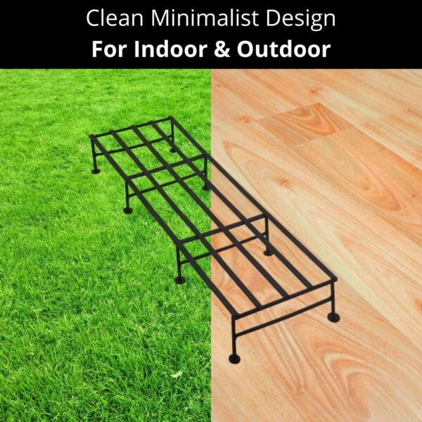 Modern-Indoor-Outdoor-Iron-Planter-StandFlower-Shelf-Display-Rack-Holder-for-GardenBalconyFlower-Pot-Stand-for-Corner-DisplayWindow-Planted-Stand-23.5-x-9x-4-Set-of-2-Black.jpg Modern Indoor & Outdoor Iron Planter Stand/Flower Shelf Display Rack Holder for Garden/Balcony/Flower Pot Stand for Corner Display/Window Planted Stand (23.5" x 9"x 4", Set of 2, Black)