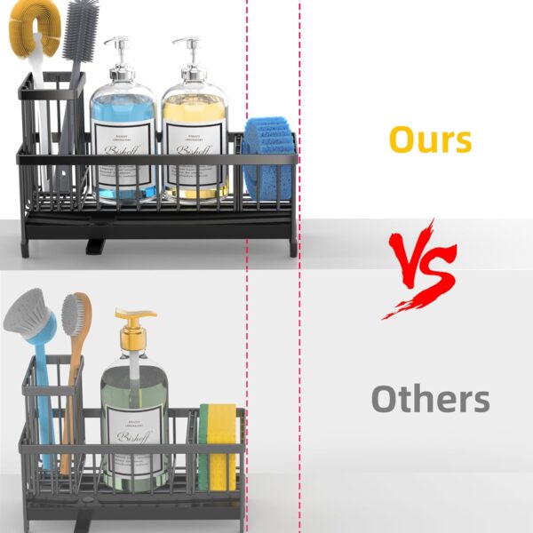 Moforoco-Extra-Large-Modern-Black-Kitchen-Sink-Caddy-Rustproof-Sponge-Holder-with-High-Brush-Holder-Stainless-Steel-Sink-Countertop-Organizer-Sponge-Caddy-for-Kitchen-Sink.jpg Moforoco Extra Large Modern Black Kitchen Sink Caddy, Rustproof Sponge Holder with High Brush Holder, Stainless Steel Sink Countertop Organizer, Sponge Caddy for Kitchen Sink