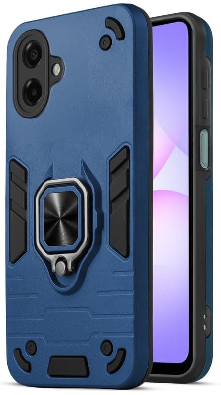 Mr. Case Back Cover for Samsung M17e 5G with 360° Mr. Case Back Cover for Samsung M17e 5G with 360° Rotating Ring Stand | Dual Layer Shockproof Protection | Tough Frame | Raised Camera Protection Case - Royal Blue