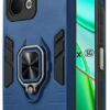 Mr. Case Back Cover for Vivo T5x 5G with 360° Rotating Ring Stand | Dual Layer Shockproof Protection | Tough Frame | Raised Camera Protection Case -Royal Blue