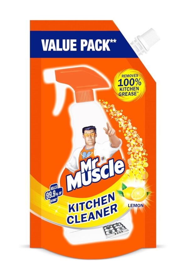 Mr Muscle Kitchen Cleaner - 425 Ml Pouch (Lemon) Mr Muscle Kitchen Cleaner - 425 Ml Pouch (Lemon)