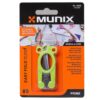 Munix FL-1243 112 mm / 4.4" Stainless Steel Foldable Scissors | Pointed Tip Blade with Lock Mechanism | Asymmetrical Handles for Easy Grip | Blue & Green, Pack of 2 - Color May Vary