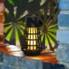 NELSAK Solar Flame Lamp Outdoor – Decorative Hanging Garden Lantern NELSAK Solar Flame Lamp Outdoor – Decorative Hanging Garden Lantern with Flickering LED Flame | Solar Powered Waterproof Light with Ground Spike for Balcony, Patio, Lawn, Pathway, Yard