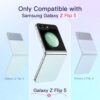 NISHTECH Silicone for Samsung Galaxy Z Flip 5 5G Magnetic Transparent Case | Shock Proof Design & Camera Protection | Magsafe Wireless Charging Case | Sleek Hard Crystal Cover - Clear Back
