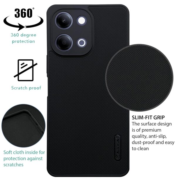 NIUKIN Super Frosted Shield Pro Soft Mobile Back Case for Vivo Y11 5G / Vivo Y21 5G | Shockproof Scratchproof Cover | Black