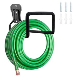 NYALA 2 Pcs Heavy Duty Black Garden Hose Hangers – NYALA 2 Pcs Heavy Duty Black Garden Hose Hangers – Outdoor Water Hose Storage Holder & Wall Mount Hose Reel Stand (Rust-Resistant, Easy Install)
