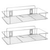 Namani Stainless Steel Pack of 2 Wall Mount Shelves for Namani Stainless Steel Pack of 2 Wall Mount Shelves for Kitchen & Bathroom | Heavy Duty Storage Shelf for Spice Rack, Toiletries, Condiments & Home Organizer | Rustproof Metal Wall Shelf (Silver-2)