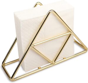 Napkin Holder for Dining Table - Tissue Paper Stand for Kitchen, Table, Home Décor, Office, Restaurant, Tissue Dispenser Organizer for Dinner Tables, Kitchen, Bathroom (Gold)