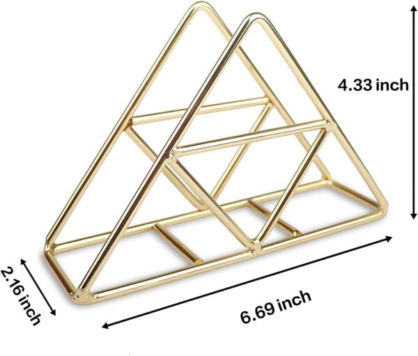 Napkin Holder for Dining Table - Tissue Paper Stand for Kitchen, Table, Home Décor, Office, Restaurant, Tissue Dispenser Organizer for Dinner Tables, Kitchen, Bathroom (Gold)