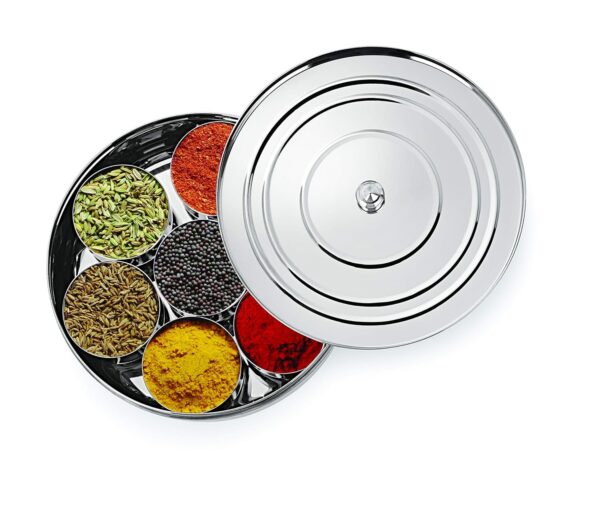 Neelam Stainless Steel Spice Box Set of 10 Pieces - 1225 ml