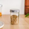 Nestasia Glass Containers for Kitchen (Set of 6-250ml), Airtight Small Glass Jar with Lid for Kitchen Pantry, Spice, Masala, Pickles, Dry Fruits, Coffee Beans Storage, Transparent