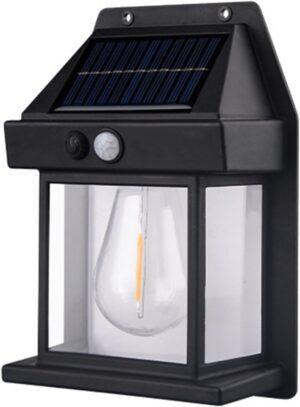 New Night Solar Outdoor Deck Light/Wall lamp with 3 Motion Sensor Wireless Auto Chargeable Dusk to Dawn Exterior Sconce Security Lamps for Front Garden Lighting (Warm White) (Pack of 3, Wall lamp)