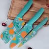 New Professional Kitchen Knife Set, 3-Piece Blue Stainless Steel, Non-Slip New Professional Kitchen Knife Set, 3-Piece Blue Stainless Steel, Non-Slip Handle Sharp Manual Sharpening for Home Kitchen & Restaurant (Blue)