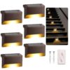 New ubgraded Solar Deck Lights, Solar Step Lights Outdoor Waterproof New ubgraded Solar Deck Lights, Solar Step Lights Outdoor Waterproof Led Solar Fence Lamp for Patio, Stairs,Garden Pathway, Step and Fences(Warm White) (16)
