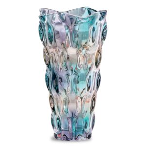 Nostrae by Ekhasa 100% Crystal Glass Vase Flower Pot for Home Decoration | Center Table Decorative Items | Thickened Transparent Glass Vase for Flowers. Bookshelf, Dinner Table & Premium Gift