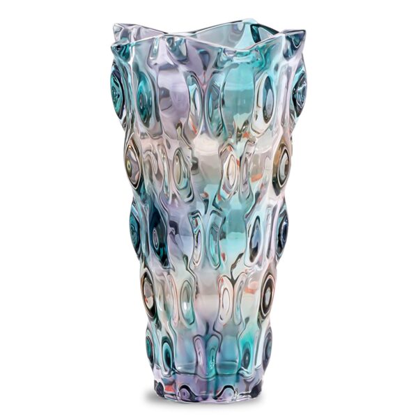 Nostrae by Ekhasa 100% Crystal Glass Vase Flower Pot for Home Decoration | Center Table Decorative Items | Thickened Transparent Glass Vase for Flowers. Bookshelf, Dinner Table & Premium Gift