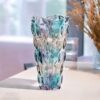 Nostrae by Ekhasa 100% Crystal Glass Vase Flower Pot for Home Decoration | Center Table Decorative Items | Thickened Transparent Glass Vase for Flowers. Bookshelf, Dinner Table & Premium Gift