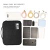 Nylon Gadget Organizer Case Electronics Accessories Organizer Bag Cable Wire Charger Pouch For Travel (Black)