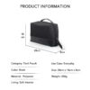 OBLIQUE Siri Tech Pouch Accessories Organizer | Water Resistant Tech Organizer Bag for SD Cards, Hard Drives, Earphones, & Adapters | Premium Faux Leather, Comfortable Hand Carry Strap, Unisex
