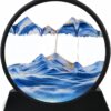 OG Product 3D Moving Sand Art Picture Glass Liquid Painting Natural Landscape Showpieces for Home Decor, Antique Gifts for Kids, Office Desktop Decoration, Desk Table Decorative Items (Blue)