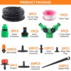 ORTIZA® Drip Irrigation Kit for Home Garden 30 Plants with 30m Adjustable Micro DIY Irrigation Kit, Heavy Duty Drip Irrigation Accessories for 30 Pot with Install Kit