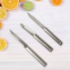 Oblivion Knife for Kitchen Use 3 Pc – Stainless Steel Kitchen Knife Set with Non-Slip Handle & Non-Stick Blades – Multipurpose Utility Knives for Fruits, Vegetables & Meat Cutting & Daily Food Prep