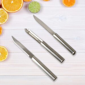 Oblivion Knife for Kitchen Use 3 Pc – Stainless Steel Kitchen Knife Set with Non-Slip Handle & Non-Stick Blades – Multipurpose Utility Knives for Fruits, Vegetables & Meat Cutting & Daily Food Prep