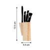 Oblivion Knife for Kitchen Use – Stainless Steel Kitchen Knife Set with Sharp Knives & Vegetable Peeler with Stand – Attractive Storage Stand for Home Cooking & Daily Kitchen Use (Wooden, Pack of 5)