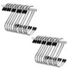 Oblivion Stainless Steel Hooks for Clothes – Heavy Duty S-Shape 3" Inch Long Extension for Wardrobe, Hanging Accessory, Utility Organizer for Kitchenware, Workshop, Office, Bathroom (Pack of 20)