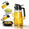 Oil Spray Bottle 2-in-1 (Spray & Pour) 500ml – Glass Dispenser for Cooking, Air Fryer, Kitchen | Leakproof Olive Oil Sprayer
