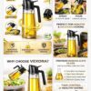 Oil Spray Bottle 2-in-1 (Spray & Pour) 500ml – Glass Dispenser for Cooking, Air Fryer, Kitchen | Leakproof Olive Oil Sprayer