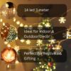 One94Store Snowflake String Fairy Lights – 14 LED, 3 Meter, Warm White, Waterproof Plug-in Extendable Decorative Lights for Christmas, Wedding, Bedroom, Home & Garden