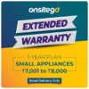 Onsitego 1 Year Extended Warranty for Small Home & Kitchen Onsitego 1 Year Extended Warranty for Small Home & Kitchen Appliances from Rs. 7001-8000 (Email Delivery - No Physical Kit)