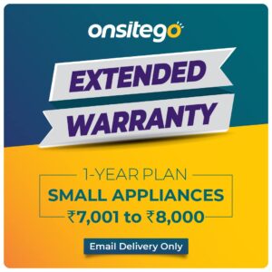 Onsitego 1 Year Extended Warranty for Small Home & Kitchen Appliances from Rs. 7001-8000 (Email Delivery - No Physical Kit)