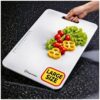 OrganizeMee Stainless Steel Chopping Board Large for Kitchen - Premium OrganizeMee Stainless Steel Chopping Board Large for Kitchen - Premium Cutting Board Vegetable and Fruit Cutter Chopper, Heavy-Duty Metal Chopping Board, Big Size Pad (36 cm X 25 cm)