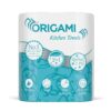 Origami 2 Ply 2 in 1 Kitchen Tissue Paper Roll | Tough, Super Absorbent & Food Safe Tissues for Spotless Cleaning | Ideal for Multi Purpose Use (60 Pulls Per Roll, 120 Sheets)