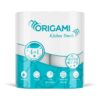Origami 2 Ply 4 in 1 Kitchen Tissue Paper Roll | Tough, Super Absorbent & Food Safe Tissues for Spotless Cleaning | Ideal for Multi Purpose Use (60 Pulls Per Roll, 240 Sheets)