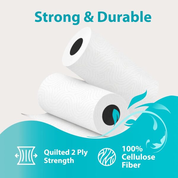 Origami 2 Ply 4 in 1 Kitchen Tissue Paper Roll | Tough, Super Absorbent & Food Safe Tissues for Spotless Cleaning | Ideal for Multi Purpose Use (60 Pulls Per Roll, 240 Sheets)