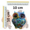 Owl 3D Printed Statue | Handcrafted Look Decorative Owl Figurine for Home Décor, Office & Living Room | Good Luck Vastu Feng Shui Owl Statue with Detailed Wings | L10 x W10 x H10 cm