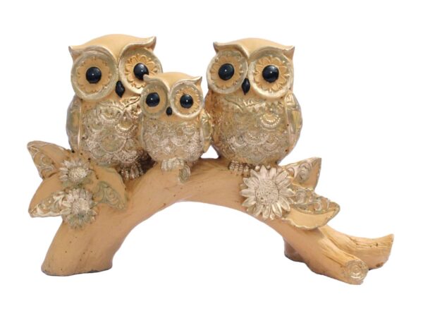 # Owl Family -Set of 3- Brown Color showpiece for Home Decor/Gift Item/Desk/Study Table/Office