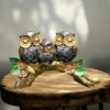 Owl Family Showpiece for Home & Office Decor, Vastu & Owl Family Showpiece for Home & Office Decor, Vastu & Feng Shui Product for Good Luck, Happiness, Health, Wealth, A Premium Gift (Metallic Triple)