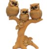 # Owl Family on Tree -Set of 3- Brown Color showpiece for Home Decor/Gift Item/Desk/Study Table/Office