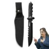 PANCA Premium Carbon Steel Kitchen Knife with Protective Cover | PANCA Premium Carbon Steel Kitchen Knife with Protective Cover | Sharp Utility Knife for Cutting Fruits, Vegetables & Meat | Rust-Resistant Black Culinary for Home & Kitchen Use (Set of 1)