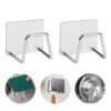PANCA Stainless Steel Adhesive Sponge Holder for Kitchen Sink | Waterproof Caddy Organizer | Rustproof Sponge Rack for Scrubber & Brush | Kitchen Accessories (Pack of 2)