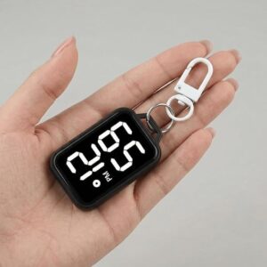 PIYUCOLONY Digital Display Keychain Watch, Plastic, Small, Unisex Sports Style PIYUCOLONY Digital Display Keychain Watch, Plastic, Small, Unisex Sports Style - Portable Digital Timepiece for Kids and Students (Pack of 1)