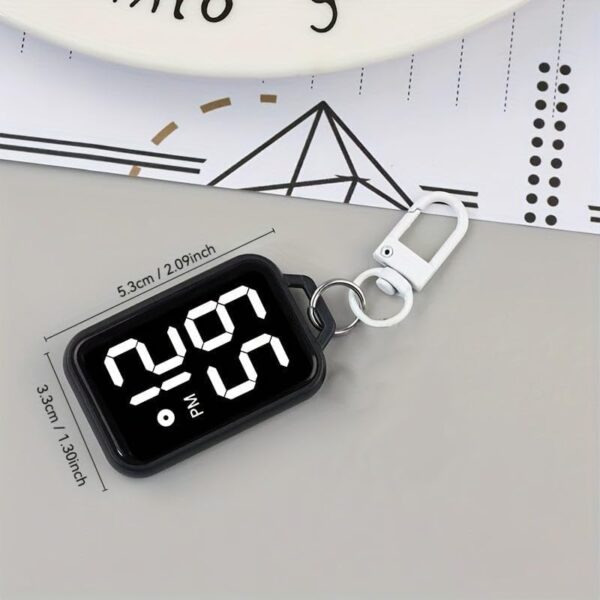 PIYUCOLONY Digital Display Keychain Watch, Plastic, Small, Unisex Sports Style - Portable Digital Timepiece for Kids and Students (Pack of 1)