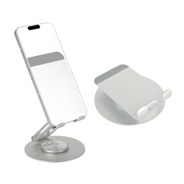 PLIXIO Smartphone Stand, Mobile Stand, Tabletop, Lightweight, Aluminum, Foldable, Adjustable PLIXIO Smartphone Stand, Mobile Stand, Tabletop, Lightweight, Aluminum, Foldable, Adjustable Height, Smartphone Stand, Aluminum Alloy, Stepless 360° Rotation Adjustment, Foldable