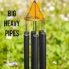 Paradigm Pictures Big Meditation Wind Chime 38" | Deep Sound Outdoor Chime for Home & Yoga Décor