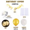 Party Propz Birthday Decoration Kit - 26 Pcs, Happy Birthday Decoration Kit for Husband Wife, Canopy Tent for Decorations, White Golden Balloons for Decor With White Net